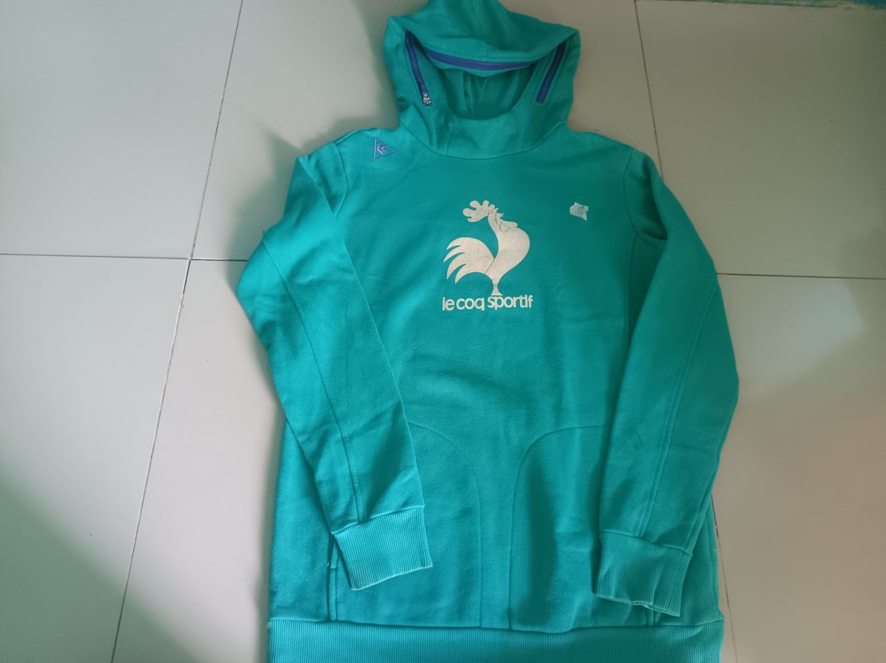 Le Coq Sportif Casual Hoody Pria white green