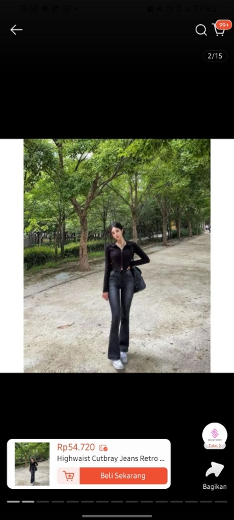 Cutbray jeans vintage, foto 2