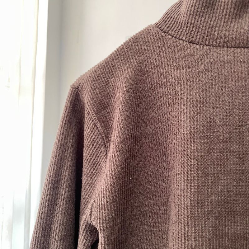 Brown Turtleneck Longsleeve Knit, foto 4