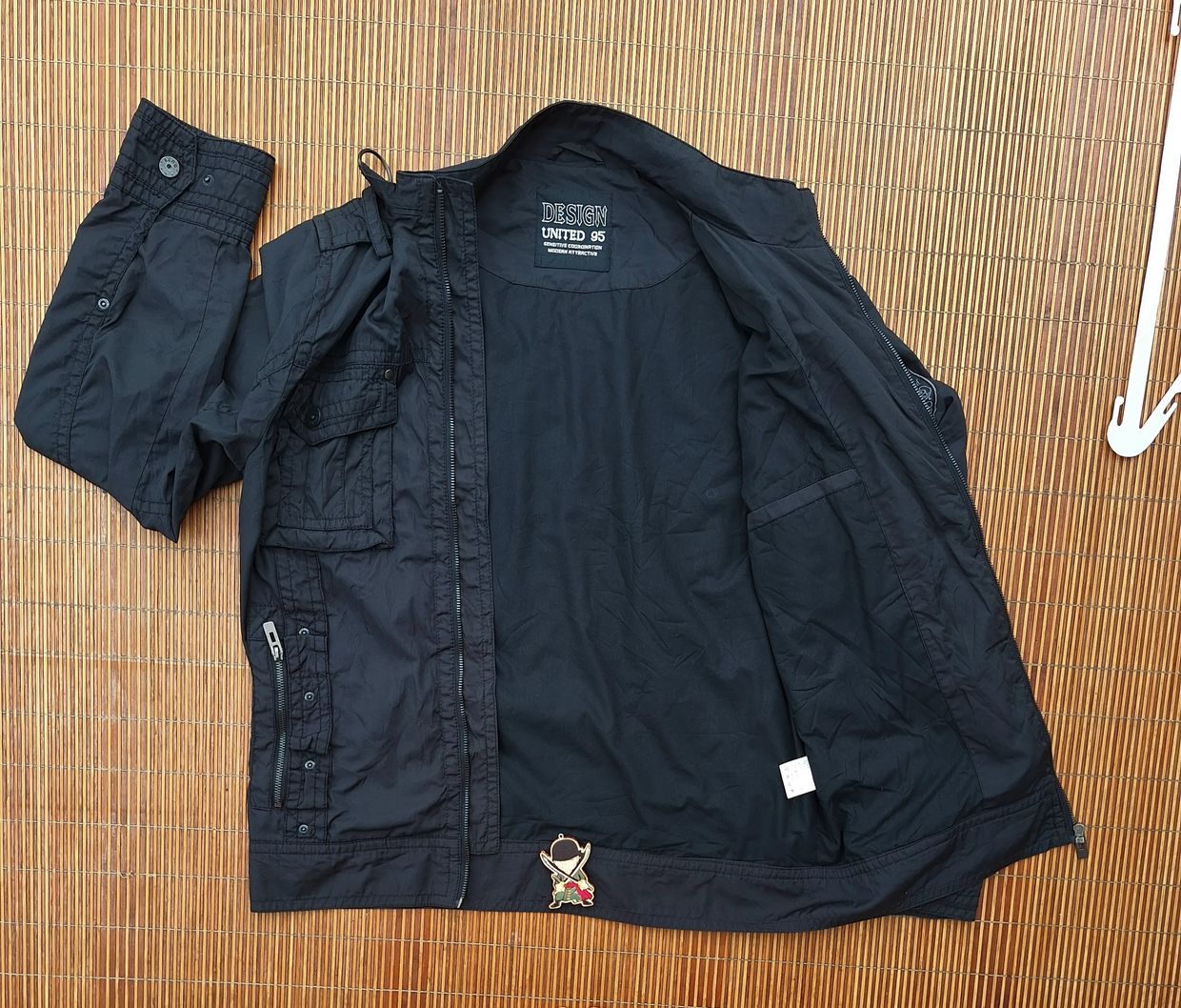 Biker Casual Bomber jacket Pria black, foto 4
