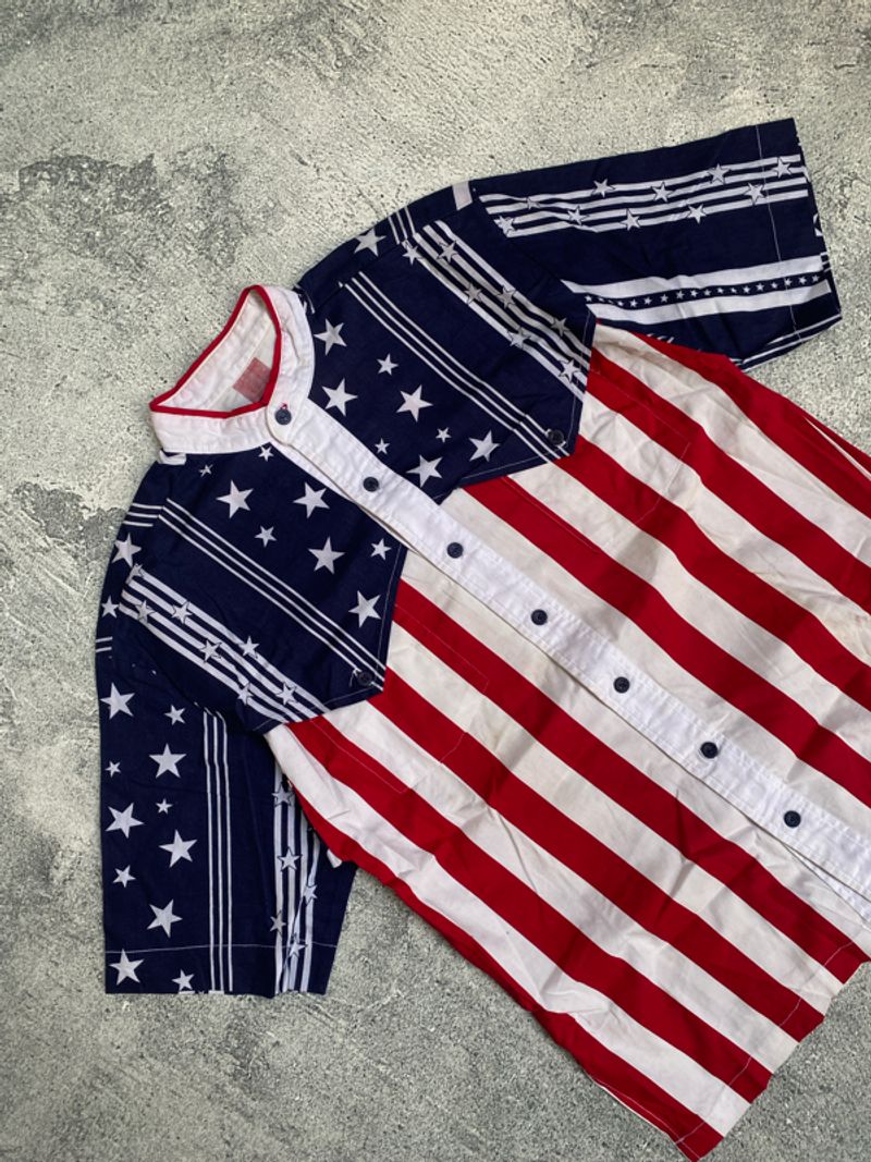 VINTAGE 1990’s PANDHANDLE SLIM AMERICAN FLAG🇺🇸, foto 2