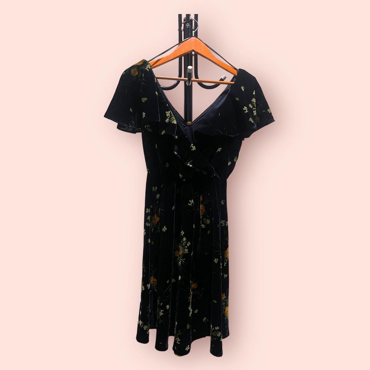 Zara velvet dress black