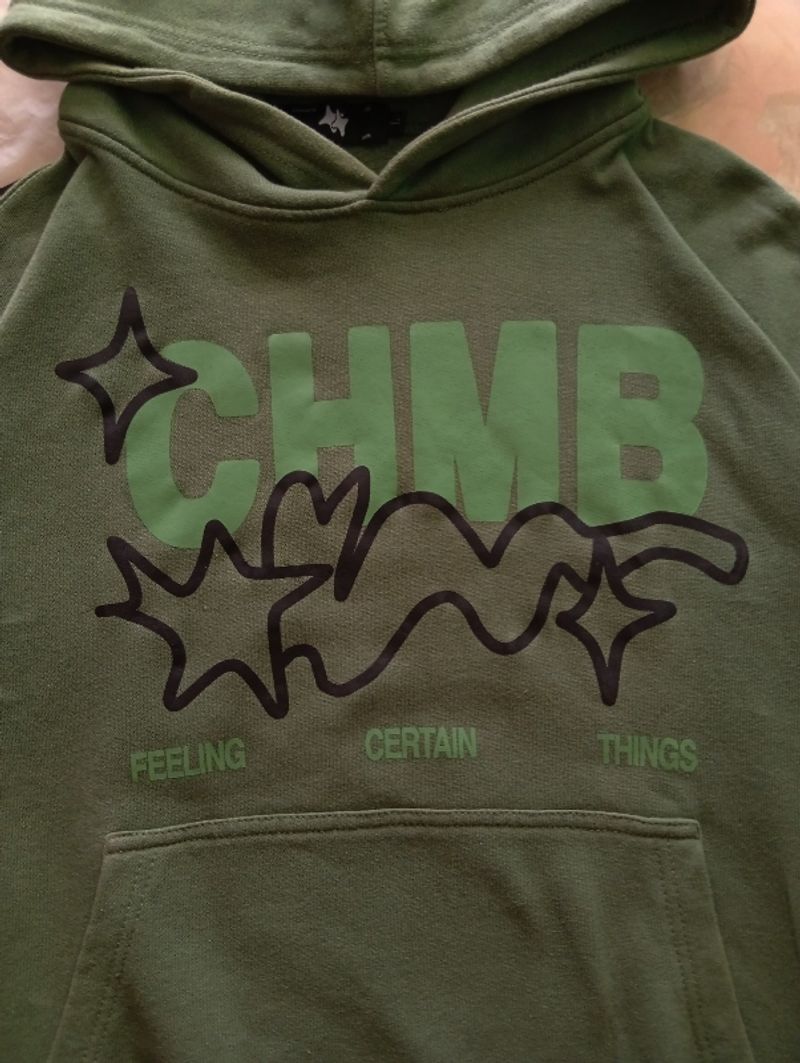 Hoodie Boxy CHMB Feeling Certain Green, foto 2