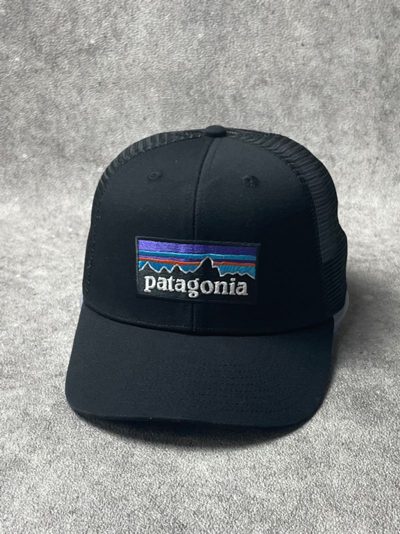Topi Patagonia Panel 6 Logo Trucker Cap Black Adjustable Sec, foto 3