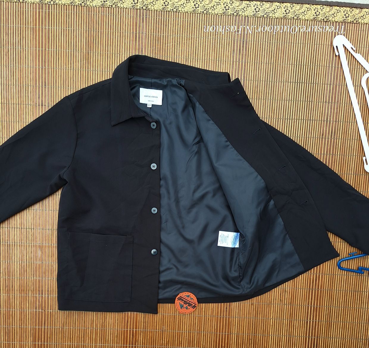 Luxury Casual Blazer Pria tan black, foto 4