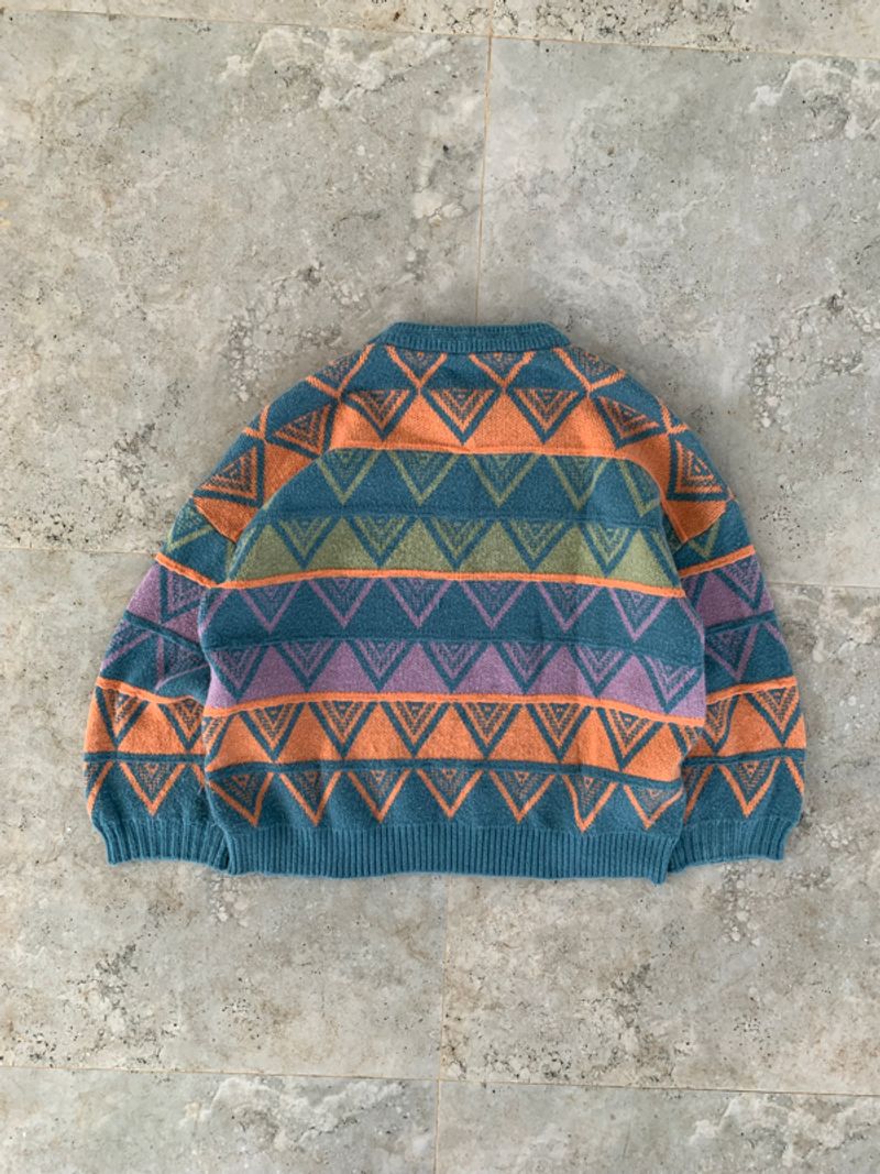 Triangle Multicolor Geometric Pattern Knitwear, foto 2