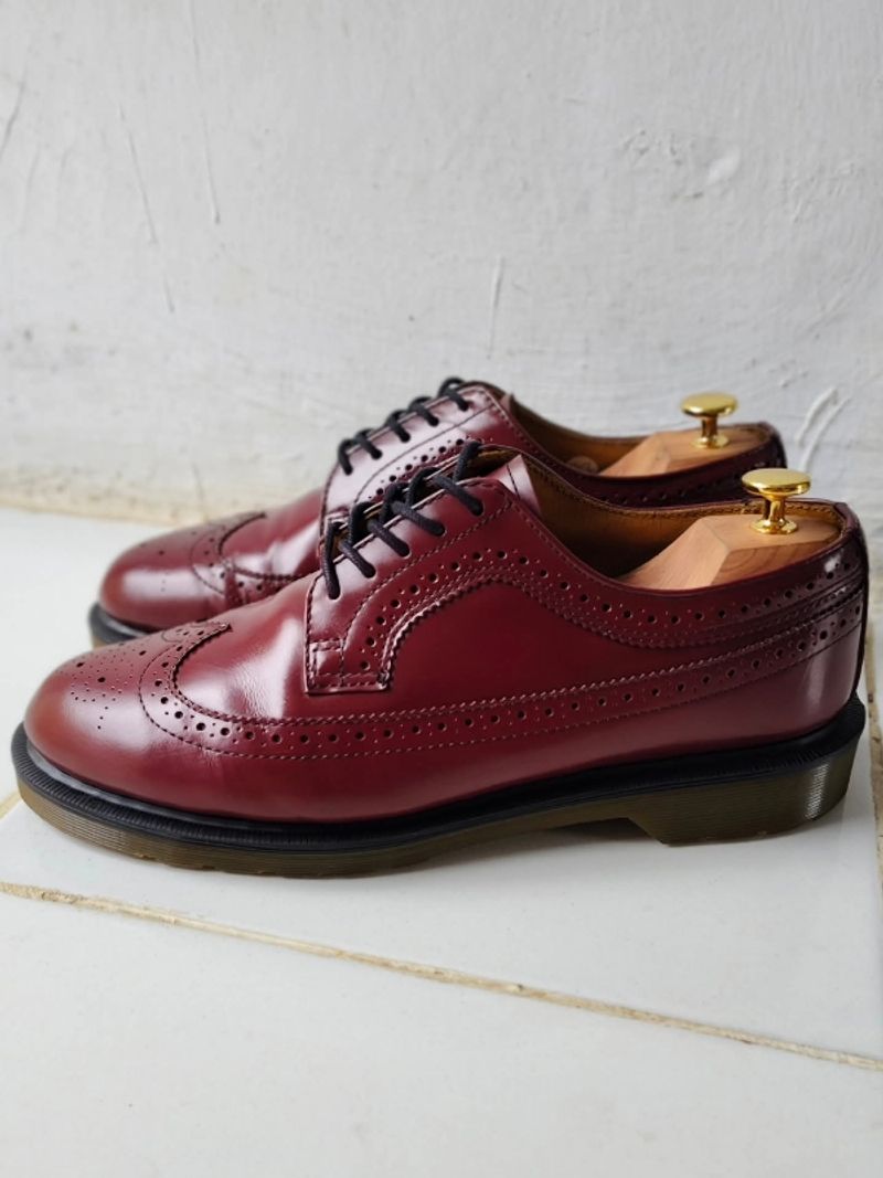 Dr martens 3989 brogue wingtip red cherry original docmart, foto 5