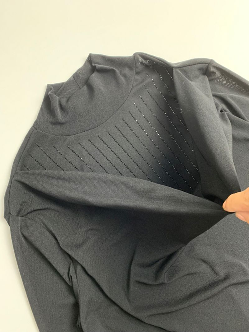 Y2k Black Mesh Top Double Layer Longsleeve, foto 3