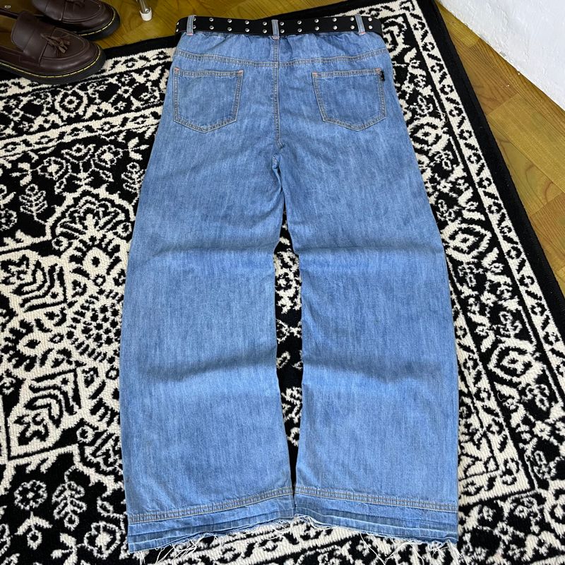 DISTRESSED EMO GRUNGE BLUE BAGGY JEANS, foto 6