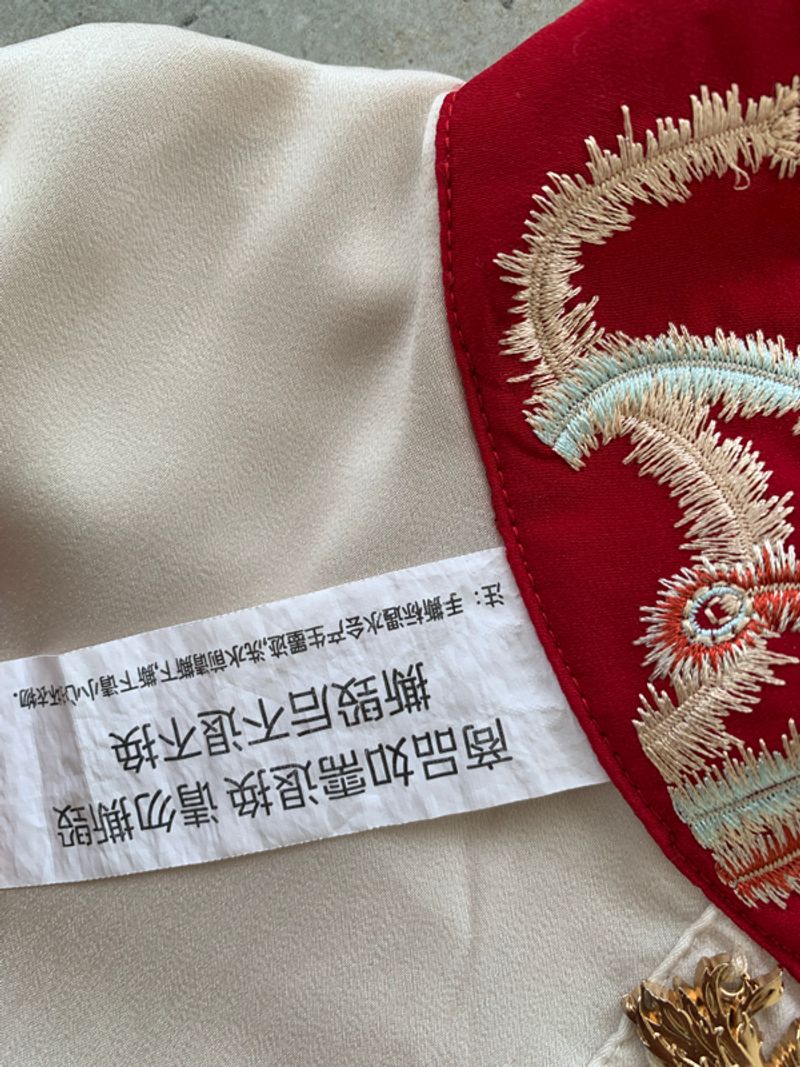 Red Dynasty Elegance  Phoenix  Ornamental Buttons Cheongsam, foto 9