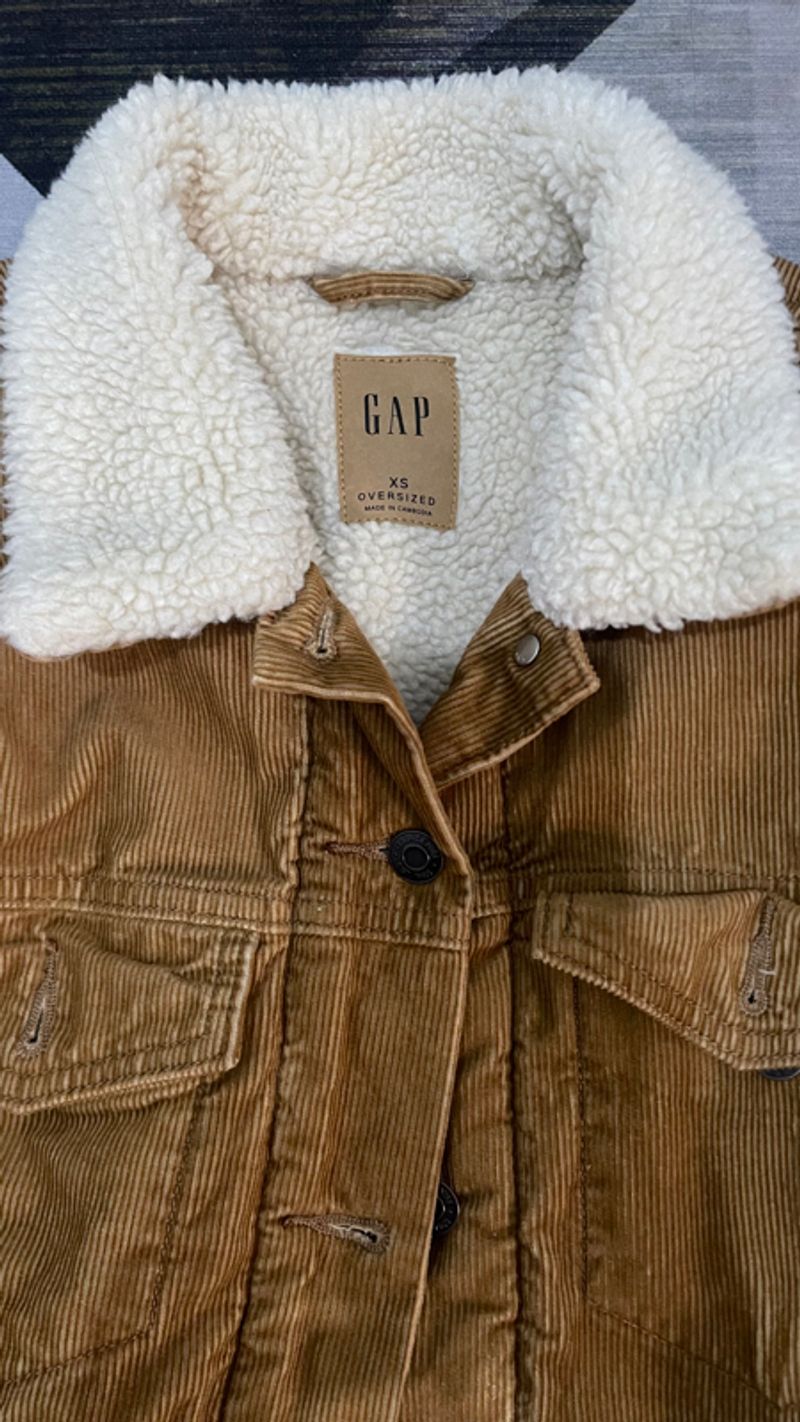 Jacket Sherpa Corduroy GAP oversize, foto 5