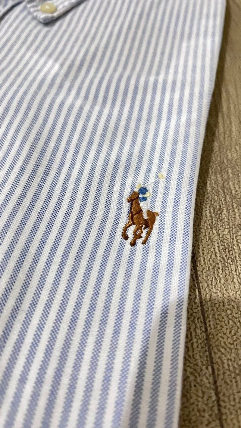 Kemeja salur biru ralph lauren, foto 2