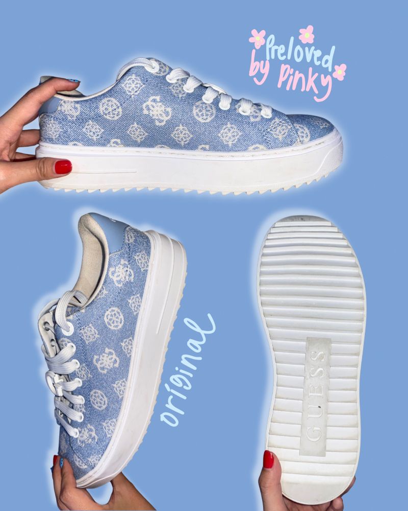 Low-Top Denim Sneakers Guess, foto 3