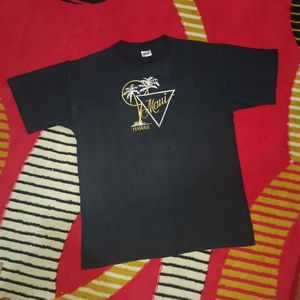 Vintage Maui Hawaii Embroidered Kaos T Shirt Single Stitch