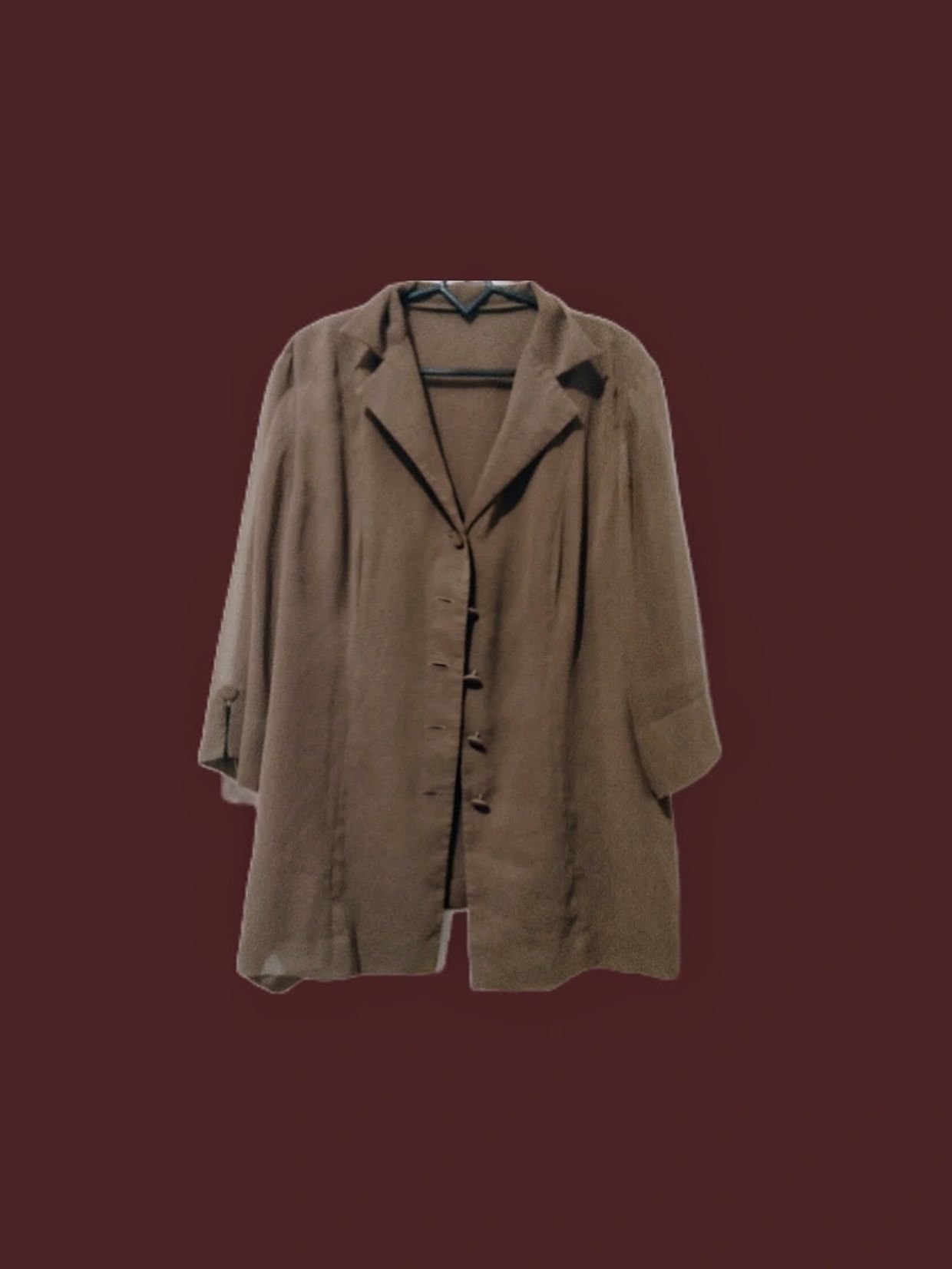 Casual Blouse Wanita tan brown