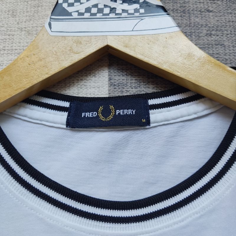 Kaos Fred perry White Twin Tipped Preloved, foto 6