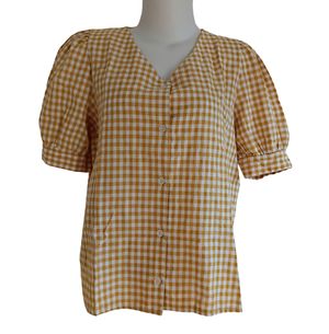 Checked Cotton Top Brand Ziggi Korea
