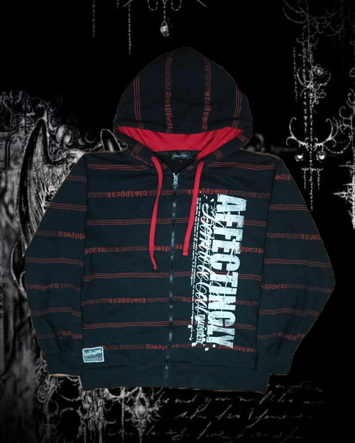Y2K Grunge Hoody Pria red black