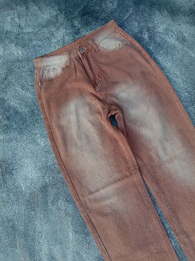 Celana beggy jeans coklat, foto 2