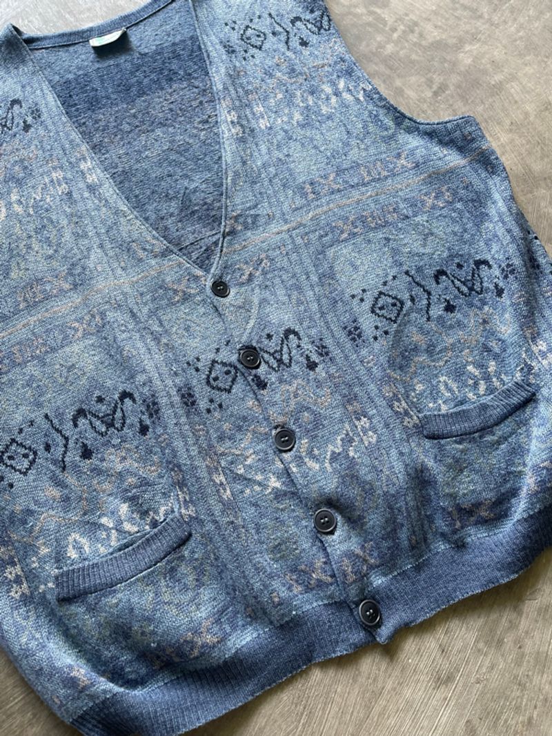Simons Pattern Knit Vest – Vintage Style 💙, foto 2