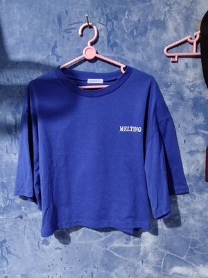 crop top lengan 3/4