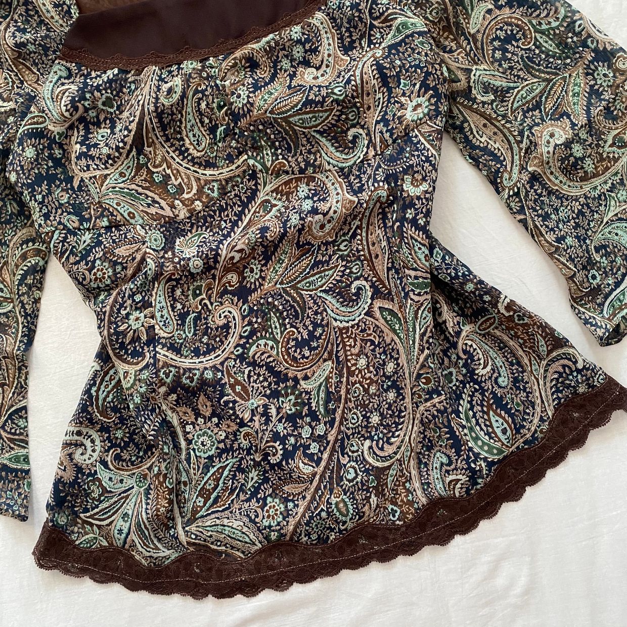 Y2K Grunge Blouse Wanita brown, foto 4