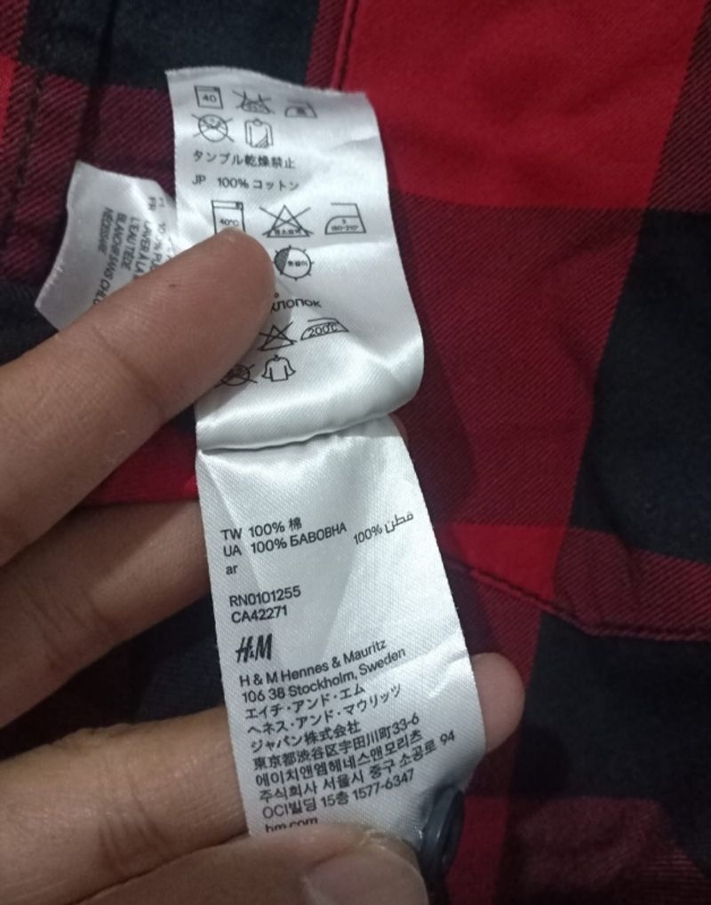 Kemeja Katun H&M Size L, foto 4