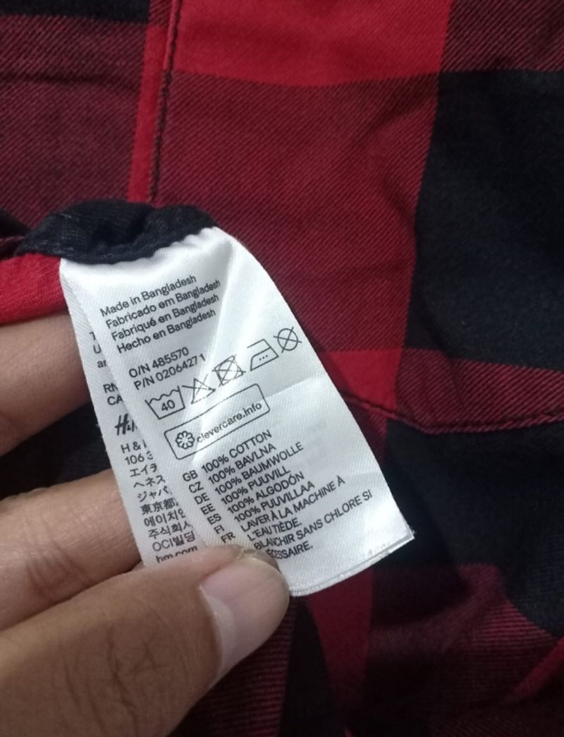 Kemeja Katun H&M Size L, foto 5