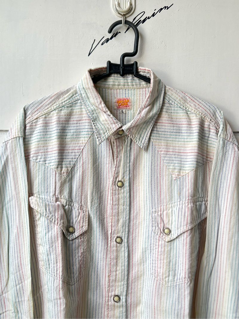 SUGAR CANE Striped Westren Shirt, foto 3
