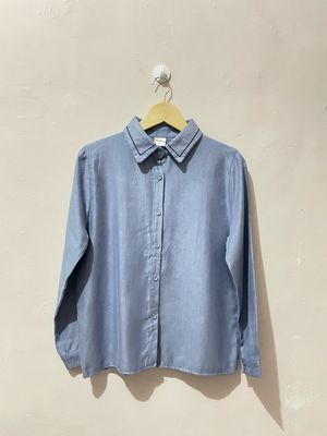 KEMEJA BLUE POLOS