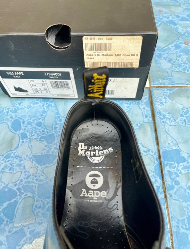 Dr Martens 1461 x Aape Black Smooth, foto 5