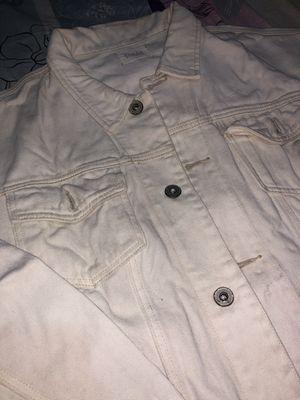 Jaket jeans putih