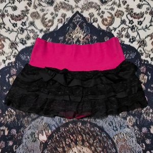 Y3K micro ruffle layered skort