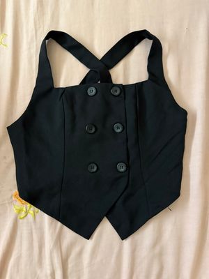 Cropped vest top