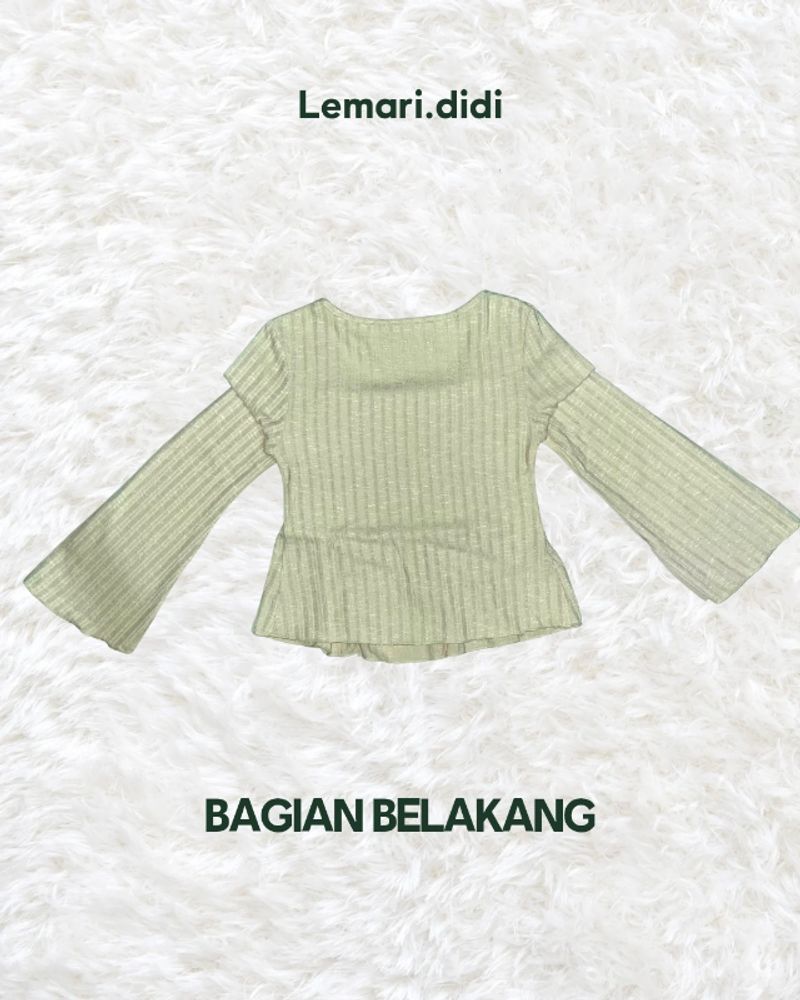 Blouze Knit Lengan Terompet, foto 3