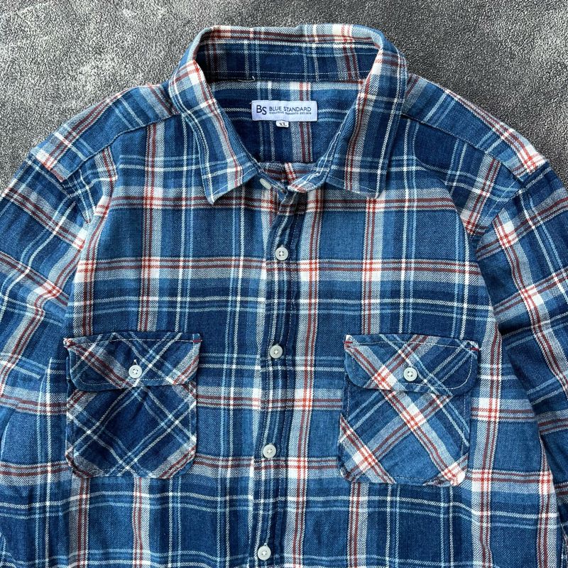 Blue Standard Flannel Shirt 2 Pocket, foto 2
