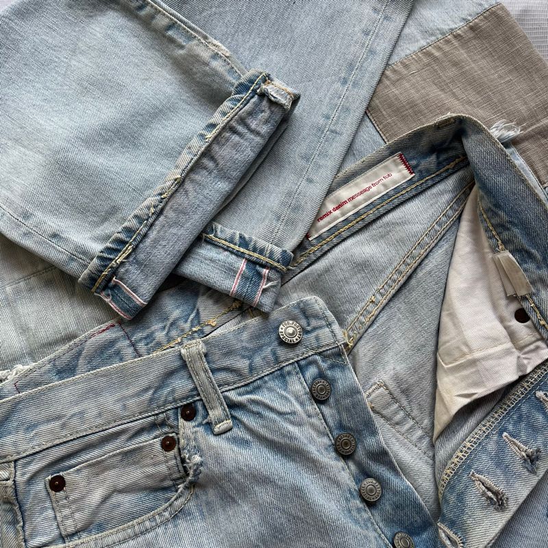 FOB Selvedge Denim Japan Distressed Patchwork, foto 3