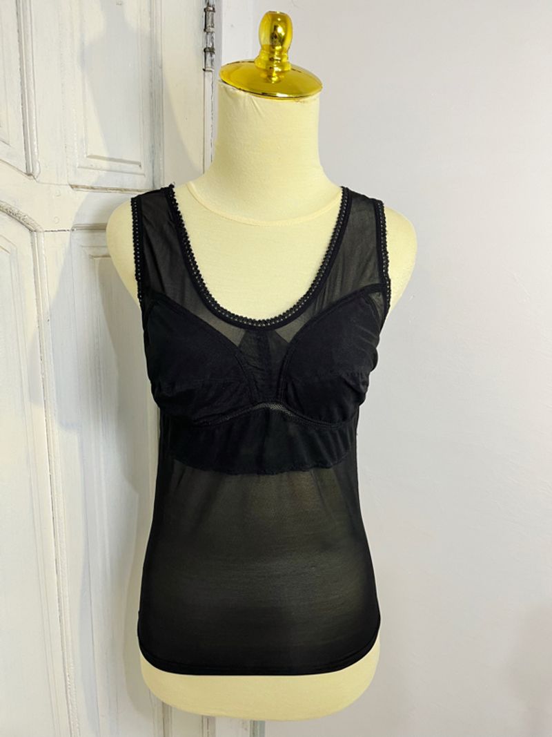 Black Sheer Mesh Tanktop, foto 2
