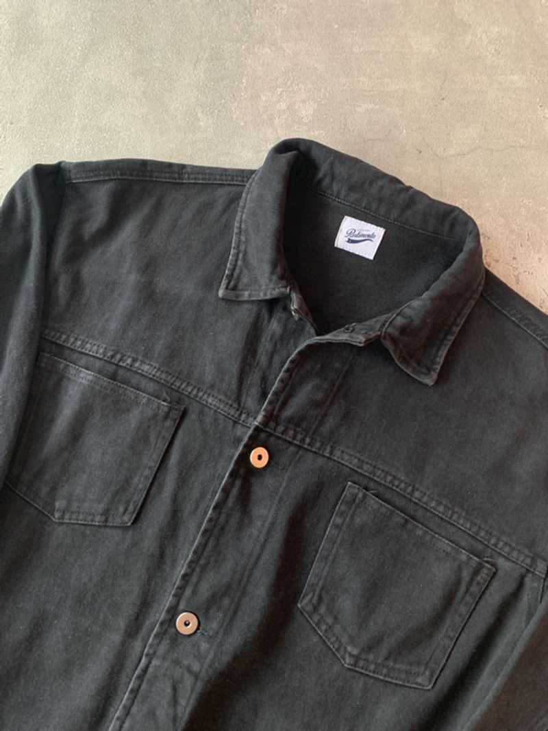 Tucker Denim Jacket Black Wash Partimento, foto 4