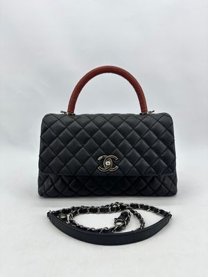 Chanel caviar black top handle