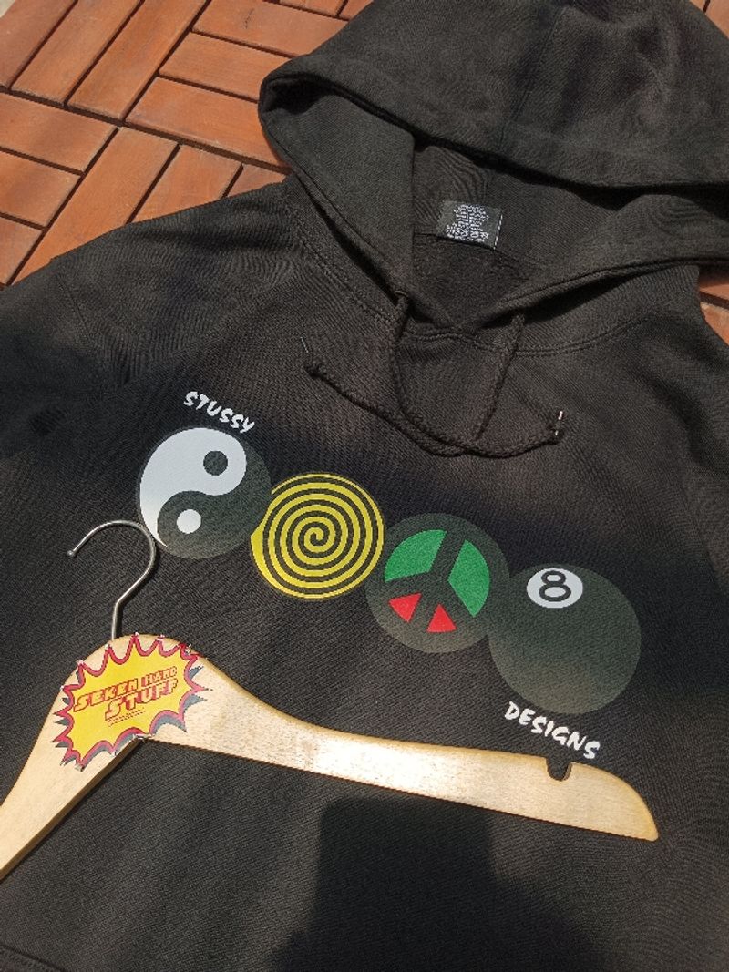 stussy harmony hoodie black, foto 2