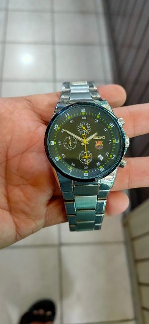 Jam tangan pria seiko sport chronograph stenlis steel