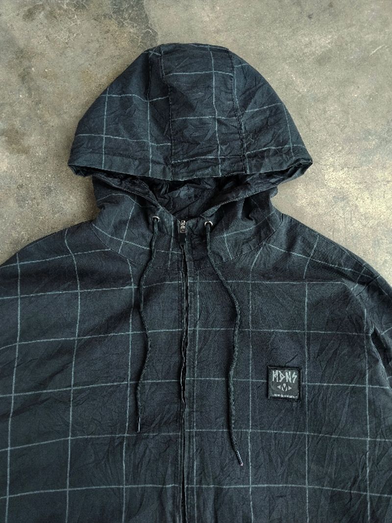 Madness stripe windbreaker zipper hood jacket, foto 4
