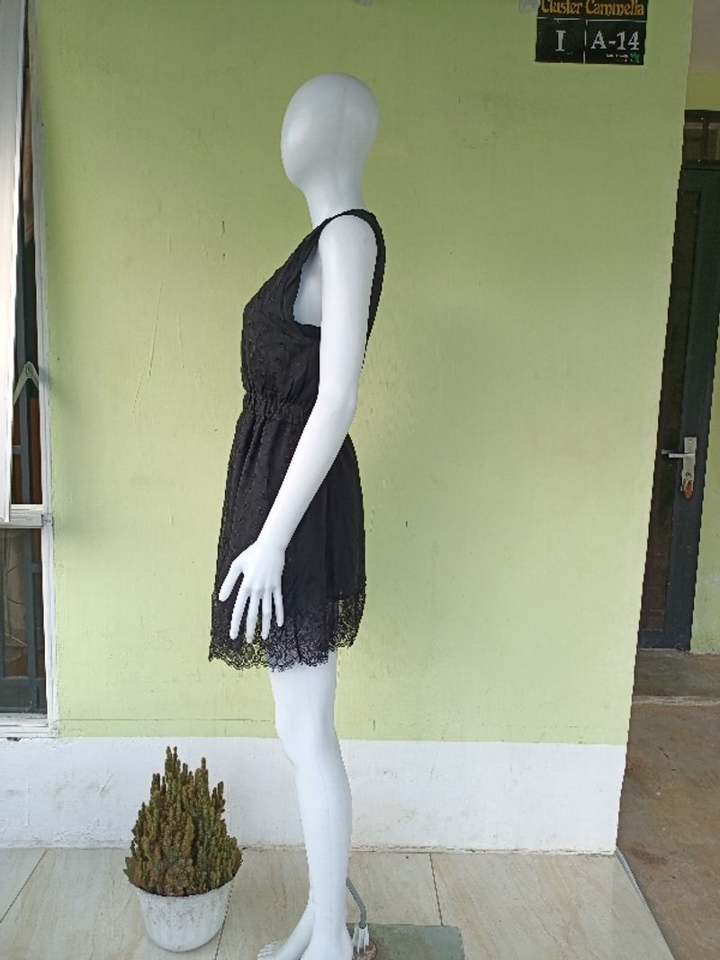 MINI DRESS HITAM LUCU PARTY, foto 2