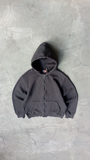 2000's Heavyweight Black Zip Up Hoodie Boxy