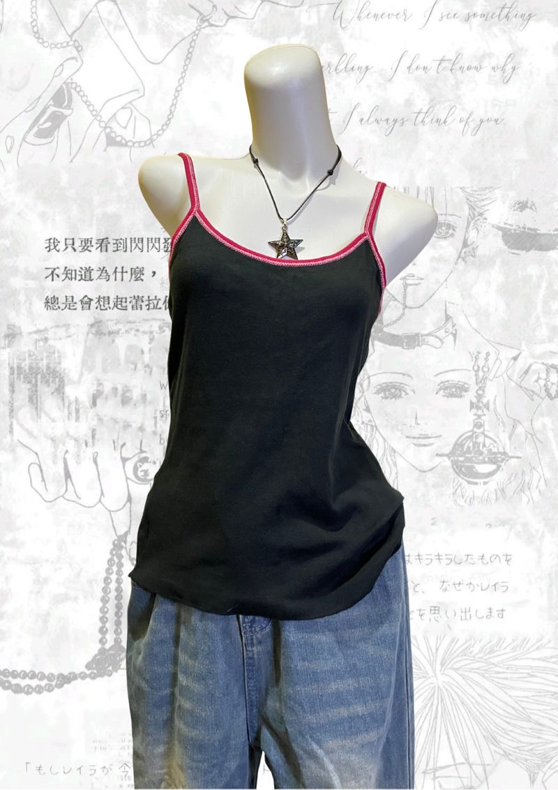 tanktop camitop red black simple, foto 2