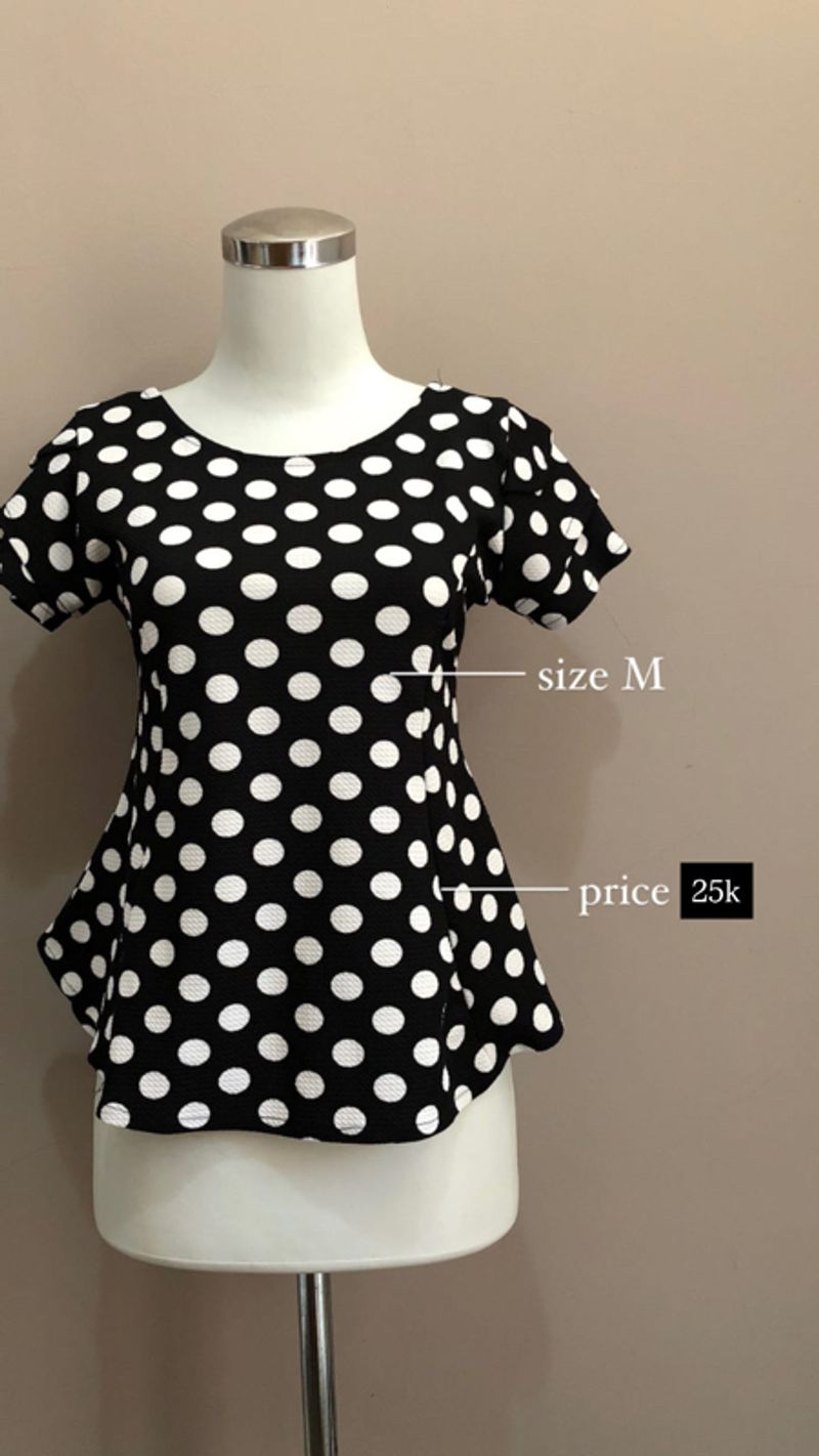 Blouses Wanita Polkadot Cantik, foto 2