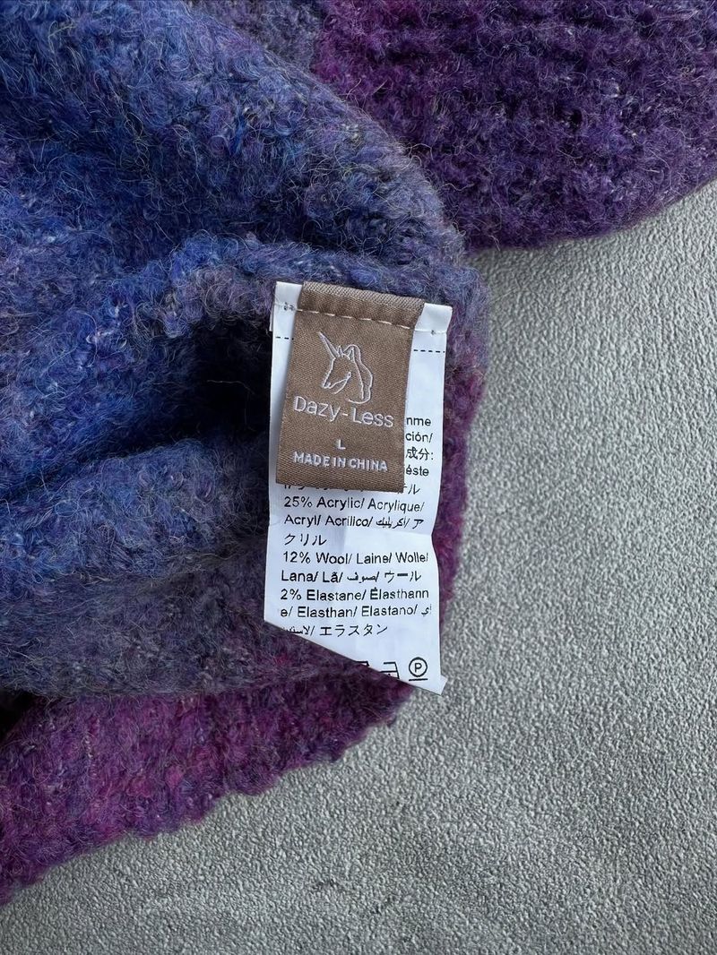 Knitwear vintage gradient striped mohair wool patterned, foto 6