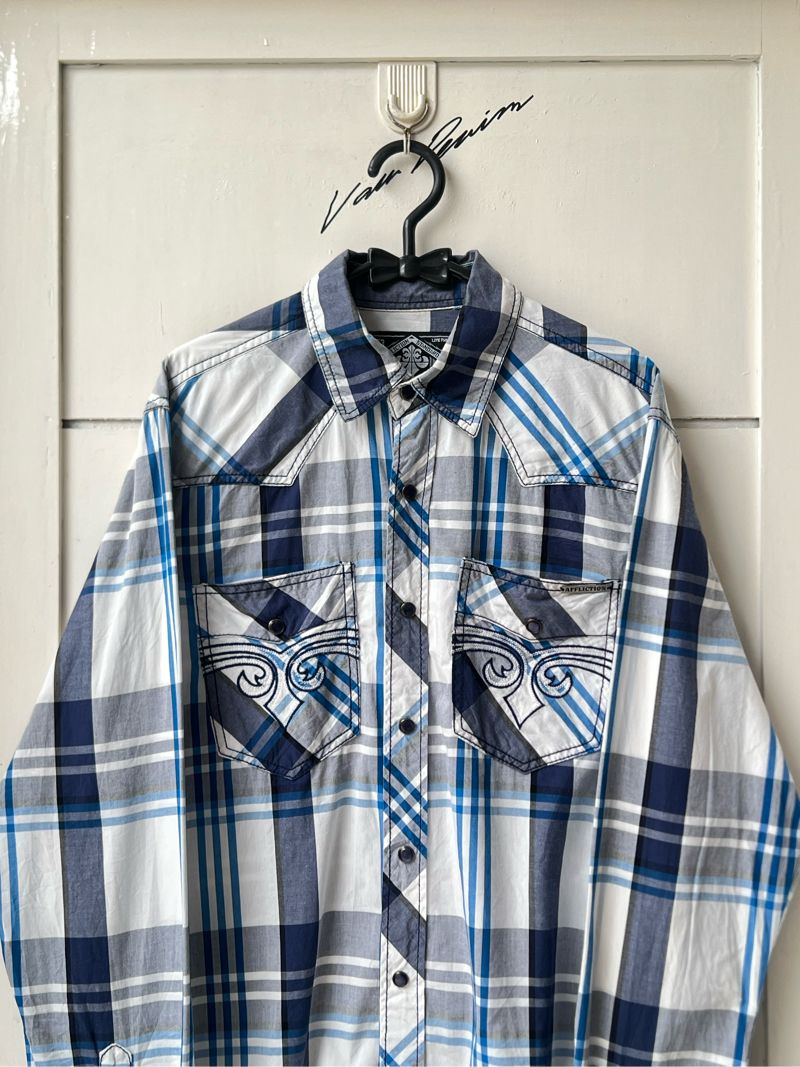 AFFLICTION Plaid Motive Shirt, foto 2