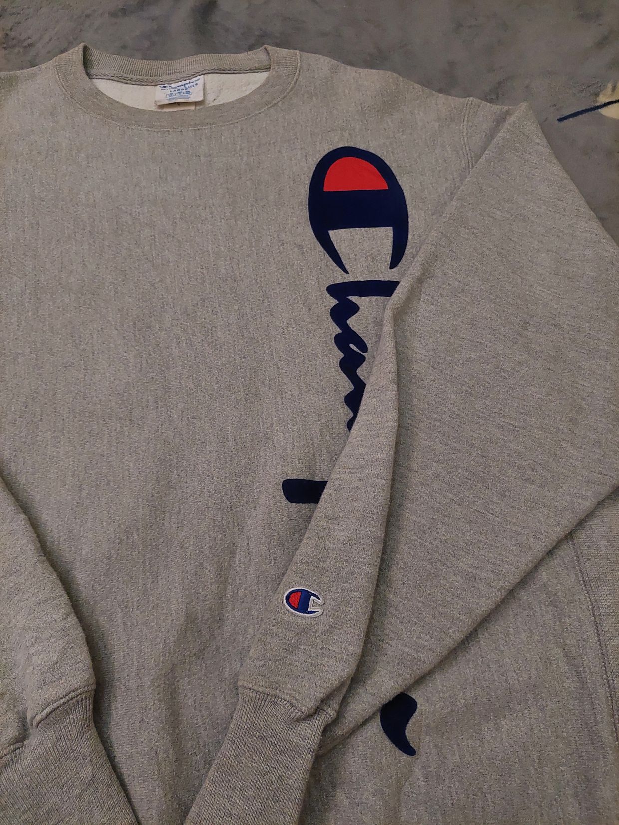 Champion Casual Sweater Pria gray, foto 3